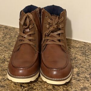 Steve Madden brown boys ankle boots side zip size 7
